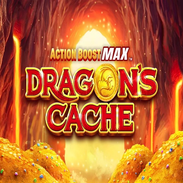 Action Boost Max Dragon's Cache slot logo by SpinPlay Games at BetFriday CasinoAction Boost Max Dragon's Cache