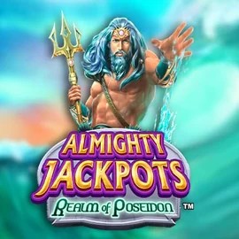 Almighty Jackpots – Realm of Poseidon slot logo by Novomatic at BetFriday Casino
