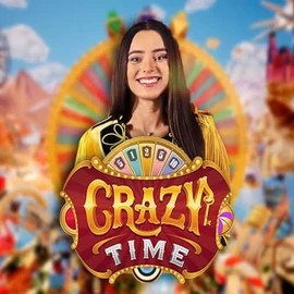 Crazy Time slot logo by Evolution at BetFriday CasinoCrazy Time