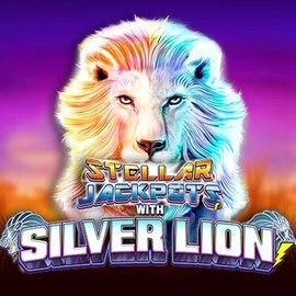 Stellar Jackpots with Silver Lion slot icon by Lightning Box Game, available at BetFriday Casino